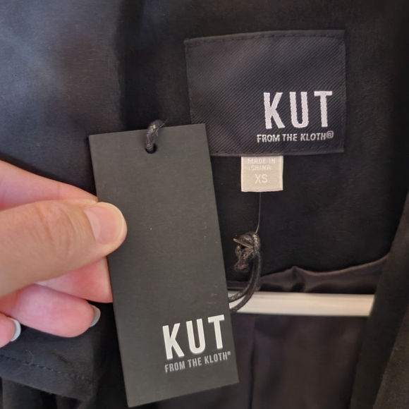 Suede KUT from the kloth Jacket with zipper and leopard accents. - Picture 6 of 6